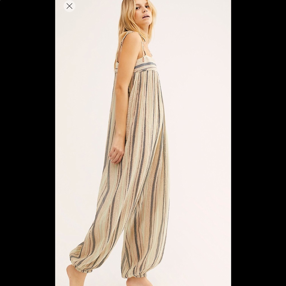 Free People Harem Lurex Jumpsuit